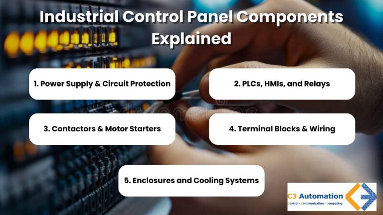 Control Panel Components Example Industrial Control Panels: Design, Components & Benefits | C3 Automation